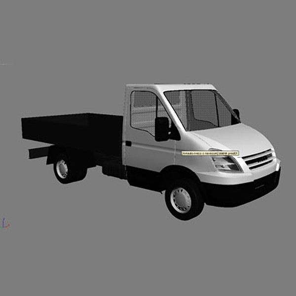 3d iveco van semi - model - Iveco Van with semi - trailer by aldaris81